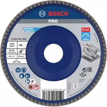 Bosch X571 Best for Metal Tarcza listkowa 125 mm P80 Zirconia Alumina 2608607338