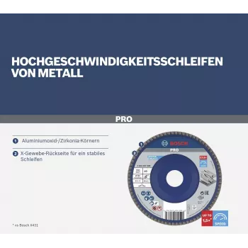 Bosch X571 Best for Metal Tarcza listkowa 125 mm P80 Zirconia Alumina 2608607338