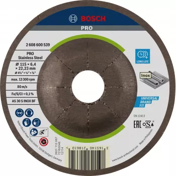 Bosch 2608600539 Ściernica tarczowa z obniżonym środkiem 115 x 22,23 mm, 1 sztuka