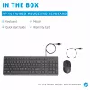 HP 150 – zestaw klawiatury i myszy – USB – GB – czarny