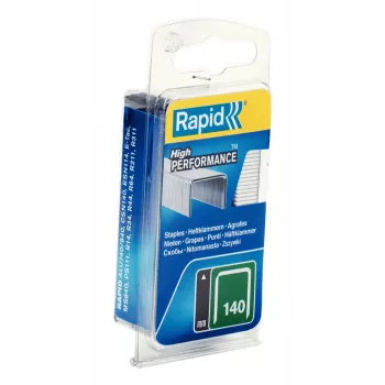 Zszywki płaskie Rapid Typ 140, długość nóżki 12 mm, stal ocynkowana, małe opakowanie, karton z otworem Euro 40109516
