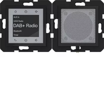 HAGER WAN6110BG Radio Touch UP DAB+ Głośnik Bluetooth Podtynkowy Błyszczący Czarny