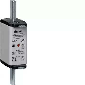 HAGER LNH1100MK NH1C 100A 500V gG Wkładka topikowa z górnym wskaźnikiem, nieodłączalna