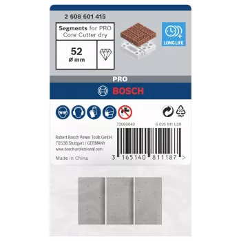 Bosch 2608601415 Segmenty diamentowe do suchych koronek, 3 sztuki