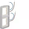 Hager WNA712 W.1 ramka 1-krotna z niebieskim podświetleniem LED, 230V, biały polarny