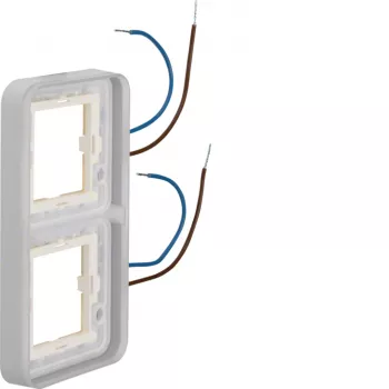 Hager WNA712 W.1 ramka 1-krotna z niebieskim podświetleniem LED, 230V, biały polarny