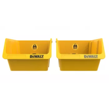 DEWALT DWST82813-1 TSTAK Podwójny zestaw skrzyń narzędziowych – 2x 14L składane plastikowe pojemniki, czarno-żółte