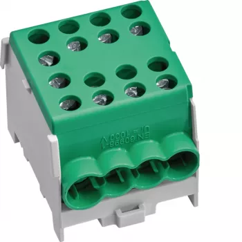 HAGER KH35E8 jednobiegunowy zacisk odgałęźny linii głównej, 10-35 mm², 125 A, zielony