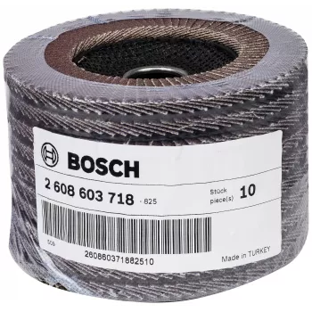 Bosch X431 Standard Tarcza Listkowa do Metalu, Prosta, 125 mm, Ziarnistość 80, Podkład z Włókna Szklanego 2608603718