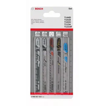 Bosch Accessories 2608667856 Zestaw brzeszczotów do wyrzynarki Allrounder, 5-częściowy