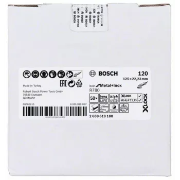 Bosch Best for Metal+Inox R780 krążek do obróbki powierzchni, 125 mm, X-LOCK, ziarnistość 120 2608619188