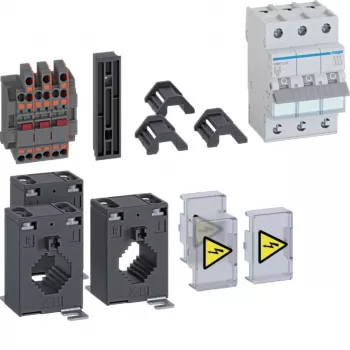 Zestaw przekładnika prądowego HAGER ZY2505LM 250/5 A, klasa 1, 2,5 VA