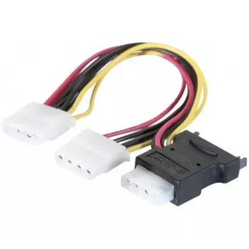 EXERTIS CONNECT kabel adaptera zasilania SATA, SATA na 3x Molex, 1x SATA męski / 3x Molex żeński, kabel rozdzielający SATA - podłącz do 3 dysków HDD do jednego złącza zasilania SATA (147559)