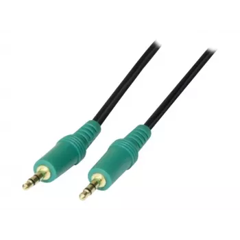 Kabel audio TECLINE, 3,5 mm stereo jack męski-męski, 5,0 m, czarny 108897