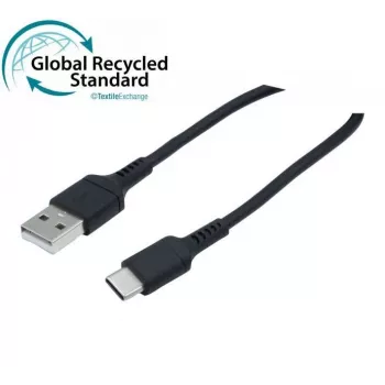 Kabel Exertis Connect USB 2.0, 60W, USB-A do USB-C, czarny, 1,0 m (532555)