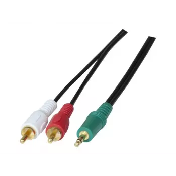 Kabel audio Exertis Connect 108791 3 m 3,5 mm na 2 x RCA męski czarny