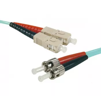 EXERTIS CONNECT OM3 światłowodowy kabel krosowy, 50/125 µm, 2x ST do SC duplex, Aqua, 5 m 392764