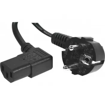 EXERTIS CONNECT Kabel zasilający sieciowy, wtyk Schuko do kątowego gniazda IEC C13, czarny, 3,0 m 808211