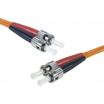 Exertis Connect kabel krosowy światłowodowy dwużyłowy wielomodowy ST/UPC do ST/UPC, OM2 50/125µm, LSZH, pomarańczowy, 10m 392716