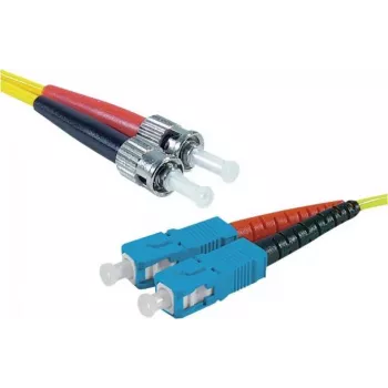 Kabel światłowodowy jednomodowy duplex OS2 Exertis Connect ST/UPC do SC/UPC, 3m, żółty 392883