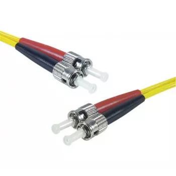 EXERTIS CONNECT Światłowodowy kabel krosowy Eco, OS2 jednomodowy, Duplex ST/UPC do ST/UPC, żółty, 1,0 m 392891