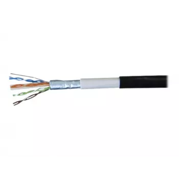 EXERTIS CONNECT Cat6 F/UTP wodoodporny zewnętrzny kabel sieciowy, 2m, czarny 845040