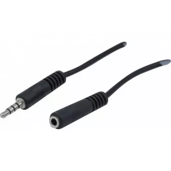Przedłużacz audio stereo EXERTIS CONNECT 3,5 mm, wtyk do gniazda, 2 m, czarny 721133