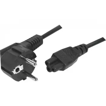 Kabel zasilający Exertis Connect kątowy Schuko - IEC C5, czarny, 1,0 m 808359