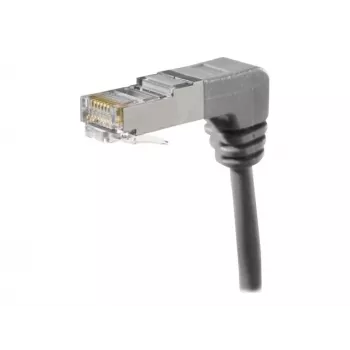 EXERTIS CONNECT Cat.6A S/FTP kabel krosowy kątowy, 0,7 m, szary 854287