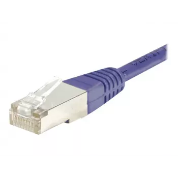 EXERTIS CONNECT kabel krosowy Cat.6 F/UTP, fioletowy, 15 m, smukła osłona Snagless Boot 853340