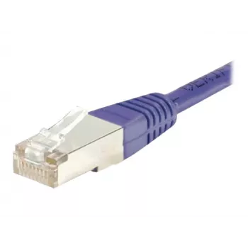 EXERTIS CONNECT kabel krosowy Cat6 S/FTP PiMF, fioletowy, 15 m, LSZH, smukła osłonka zatrzaskowa 854460