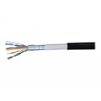 EXERTIS CONNECT Zewnętrzny kabel krosowy F/UTP CAT.6 Wodoodporny Czarny 10m 845044