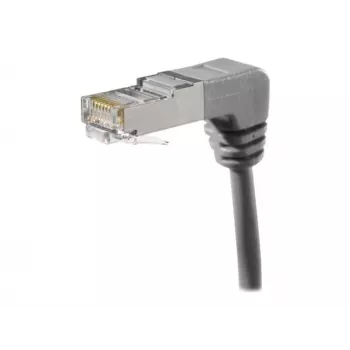 EXERTIS CONNECT kabel krosowy Cat.6A S/FTP, kątowy skierowany w dół, szary, 0,3 m 854286