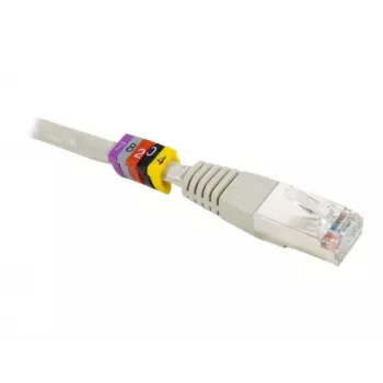 Exertis Connect Dexlan Pierścień do oznaczania kabli, żółty, cyfry 0-9, 100 sztuk 753490