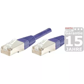 EXERTIS CONNECT kabel krosowy Cat.6 S/FTP PiMF, fioletowy, 3,0 m, smukła osłonka zatrzasku 854457