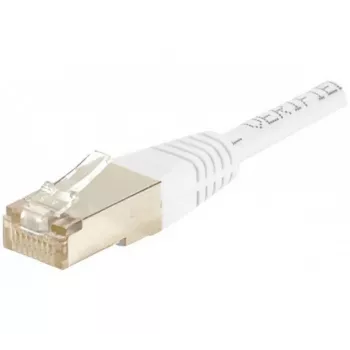 Kabel krosowy EXERTIS CONNECT Cat.6 S/FTP PiMF, biały, 1,5 m, smukła osłonka zatrzasku