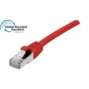 Kabel krosowy EXERTIS CONNECT RJ45 Cat. 6, F/UTP, certyfikat GRS, czerwony, 10,0 m (854626)