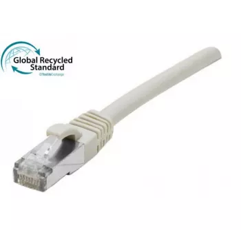 Kabel krosowy EXERTIS CONNECT Cat. 6A S/FTP, 10 m, szary, bezhalogenowy TPE, certyfikat GRS, ochrona zatrzasku 854508