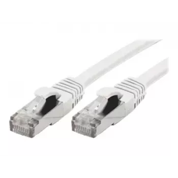 Kabel krosowy EXERTIS CONNECT S/FTP Cat 6A, biały, 1,0 m, smukły snagless boot 858500