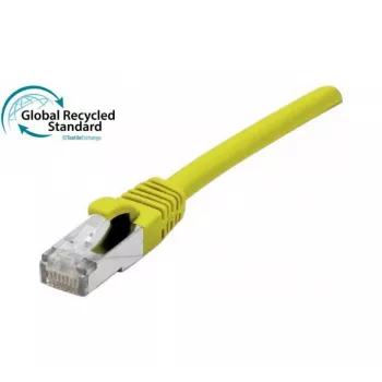 EXERTIS CONNECT kabel krosowy Cat. 6A S/FTP, 2 m, żółty, bezhalogenowy TPE, certyfikat GRS, ochrona zatrzasku 854541