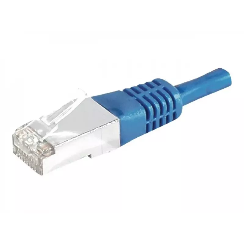 EXERTIS CONNECT kabel krosowy Cat.6a F/UTP, 3m, niebieski, 10 Gbps, Slim Bend Protection 859521