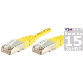 EXERTIS CONNECT kabel krosowy Cat.6A S/FTP, 10 m, żółty, smukła osłonka zatrzasku, 10 Gbps 858337