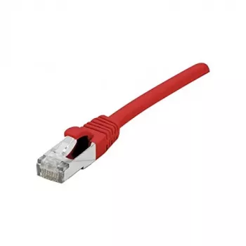 Kabel krosowy EXERTIS CONNECT Cat 6A S/FTP, czerwony, 0,3 m, smukła osłonka zatrzasku 858466