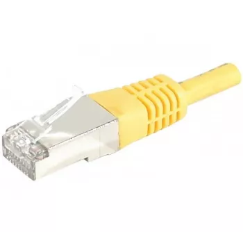 Kabel krosowy EXERTIS CONNECT Cat.6A S/FTP, 20 m, żółty, LSZH, smukła wtyczka bez zaczepów 858339