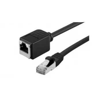 Przedłużacz kabla krosowego Exertis Connect Cat. 6A S/FTP, bezhalogenowy, czarny, 5 m 858758