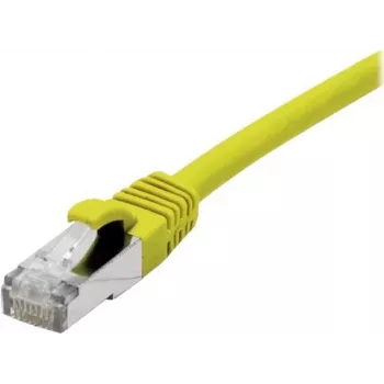 EXERTIS CONNECT Cat 6A S/FTP kabel krosowy, żółty, 0,5 m, smukła osłona zatrzaskowa, LSZH 858419