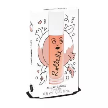 Nailmatic Kids Roll-On Błyszczyk do ust Brzoskwinia 6.5ml - Nawilżający Wegański Błyszczyk do ust dla dzieci z olejem z moreli i witaminą E