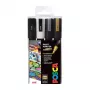 Uni-Ball Faber-Castell POSCA PC-5M Metaliczny Zestaw Markerów Akrylowych, 4 kolory, Średnia końcówka kulowa 1,8-2,5mm 182544