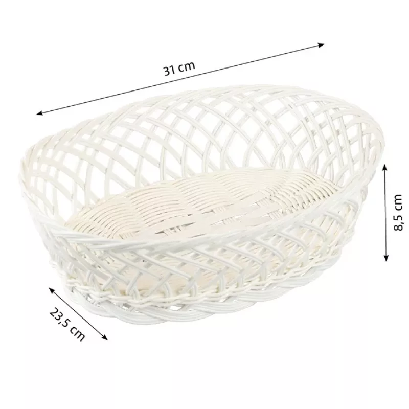 KESPER Prostokątny Kosz do Przechowywania Biały 31x23,5x8,5 cm