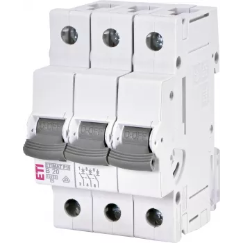 ETI ETIMAT P10 3-biegunowy wyłącznik nadprądowy miniaturowy B20 20A 10kA 415V 50/60Hz